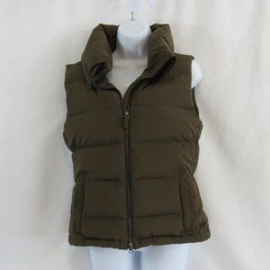 TALBOTS Women's Size XS, Brown, Polyester, Duck Down Filled Puffer Vest